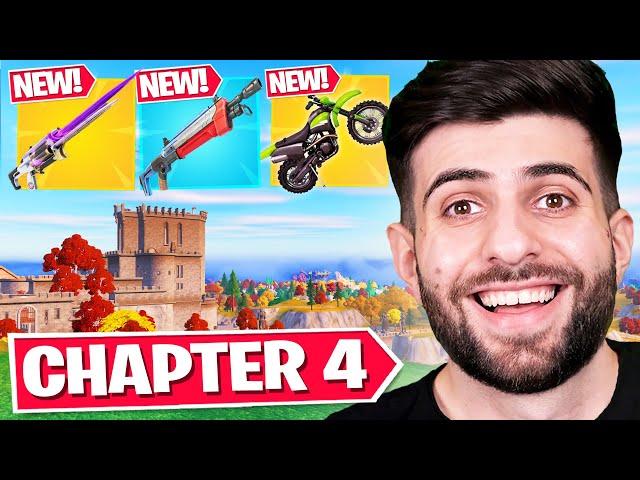 Fortnite CHAPTER 4 is HERE! (New Map, Bikes, New Weapons)