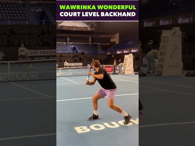 WAWRINKA WONDERFUL COURT LEVEL BACKHAND #tennis #shorts