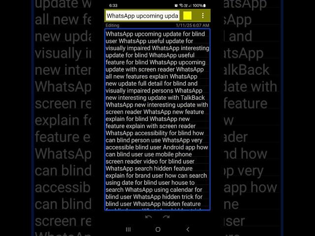 WhatsApp accessibility improvement transcribe voice note use action read voice notes using WhatsApp