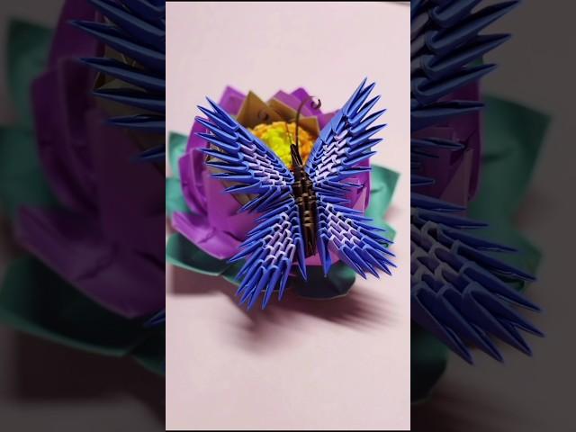3D Origami Butterfly  Paper butterfly #diy #origami #craft #handmade #papercraft #butterfly