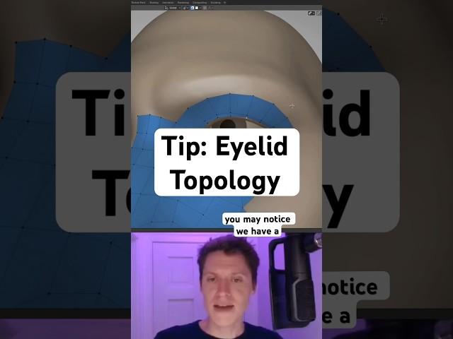 How to get eyelid topology right  #b3d #blender #blender3d