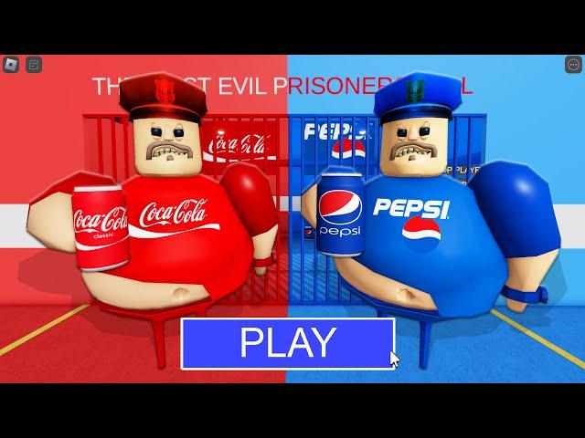 COCA-COLA BARRY Vs PEPSI BARRY in BARRY'S PRISON RUN! New Scary Obby (#Roblox)