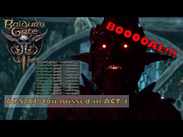 Baldur's Gate 3 | Hidden Area You MISSED in Act 1 - Festering Cove | Easy 675 XP | BOOOAL!!