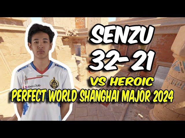 CS2 POV The MongolZ Senzu (32/21) vs HEROIC (Anubis) @ Perfect World Shanghai Major 2024