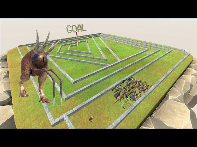 Last Survivor. Touched out, Aim for the goal in the center! | Animal Revolt Battle Simulator