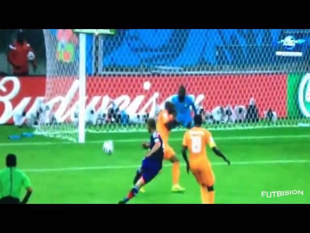 Côte d'Ivoire vs Japan 2-1 2014 FIFA World Cup [14/06/14] All Goals