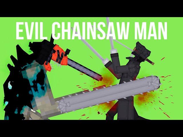 Evil Chainsaw Man vs Katana Man - People Playground 1.26 beta