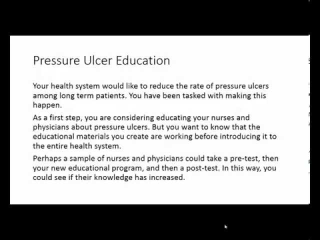 Choose the Test - Pressure Ulcer Education