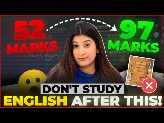 Best Strategy to score 95+ in ENGLISH Class 10 *No Nonsense strategy* Boards 2024