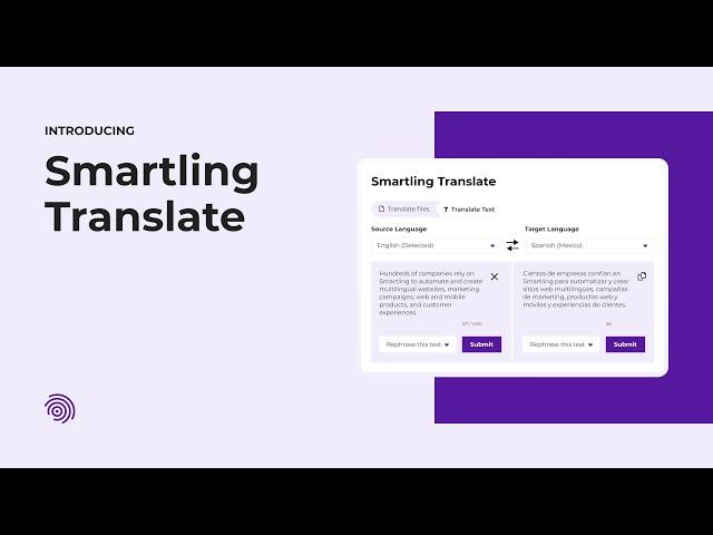 Introduction to Smartling Translate