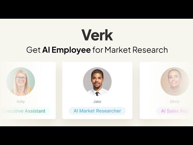 Jake - AI market researcher to help you conduct market research on various topics