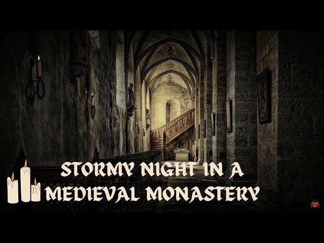 Stormy Night In A Medieval Monastery - ASMR Ambience