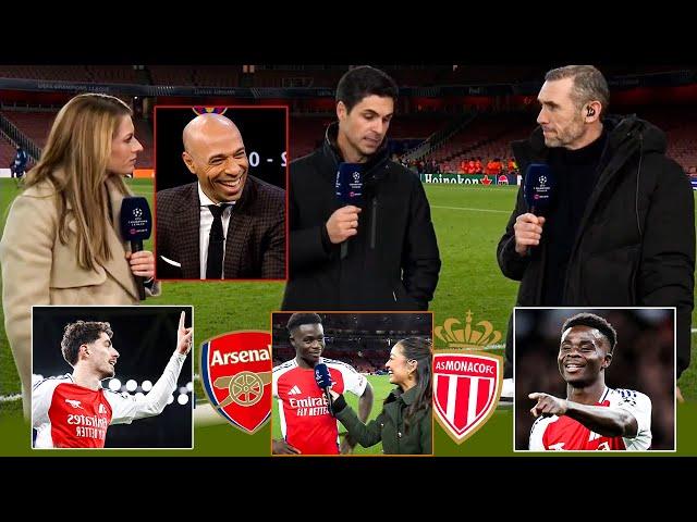 Arsenal vs Monaco 3-0 Saka on fire Mikel Arteta Go Crazy reacts to Gunners Performance & Reactions