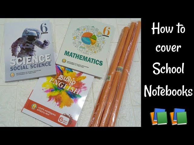 How To Cover School Notebooks using Brownsheet / Simple Method #notebookcover #viral #schoolsupplies