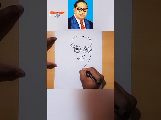 Dr BR Ambedkar Drawing  #shorts #youtubeshorts#ambedkar #art