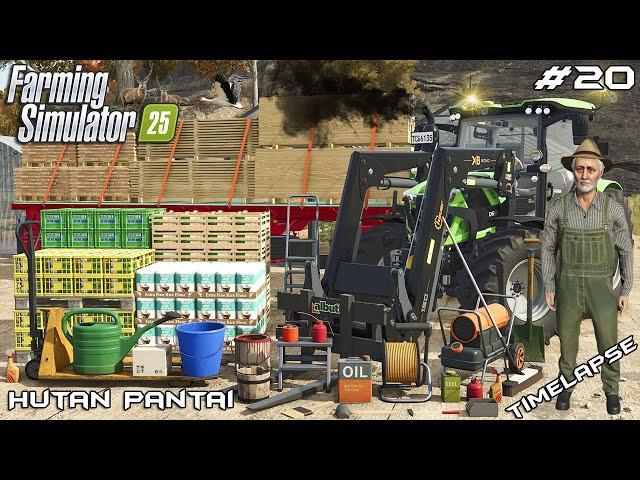 SELLING PRODCUTS & BUILDING TWO BIG GREENHOUSES | HUTAN PANTAI | Farming Simulator 25 | Episode 20