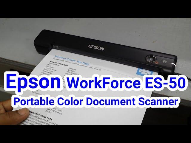 Epson Workforce ES 50 | How to Install Epson WorkForce ES-50 Portable Color Document Scanner