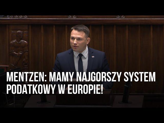 Mentzen: mamy najgorszy system podatkowy w Europie!