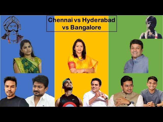 Chennai vs Hyderabad vs Bangalore | Chennai vs Bangalore | Hyderabad vs Bangalore | Bangalore