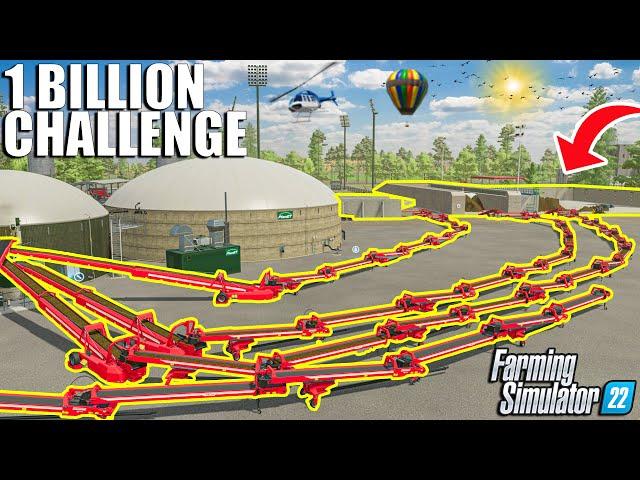 I Created THE PERFECT MILLION SILAGE TRANSPORT SYSTEM | 1 BILLION Challenge | Farming Simulator 22