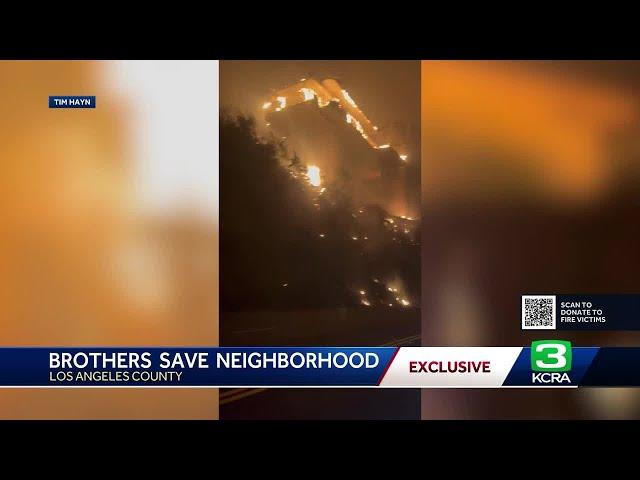 Brothers fight to save neighborhood from Palisades Fire