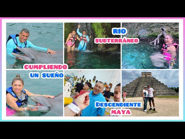 TUVIMOS UNA EXPERIENCIA ESPECTACULAR NADAMOS EN RIO SUBTERRANEO Y CON LOS DELFINES XCARET CHICHEN