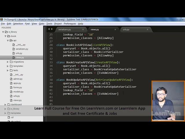 How To Create Update View API in Django? | Free On LearnVern