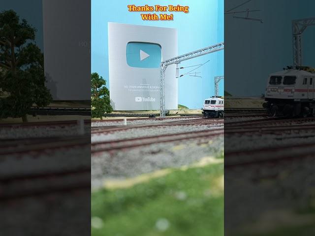 Silver Play Button For My Indian Railways Miniature Model Train #shorts #indianrailways #trainvideo