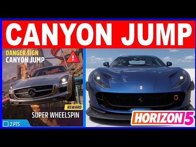 Forza Horizon 5 CANYON JUMP Danger Sign - Car Restriction Super GT S1-900