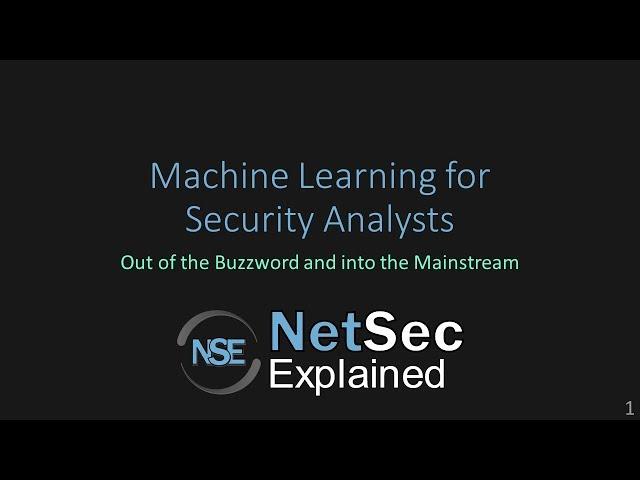 Machine Learning for Security Analysts - Part 1: The Machine Learning Process