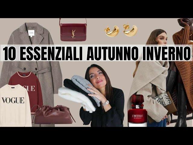 10 ESSENZIALI MODA del guardaroba capsula AUTUNNO INVERNO