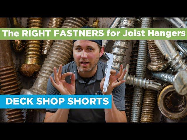 The RIGHT fasteners for your Joist Hangers // The Ultimate Deck Shop