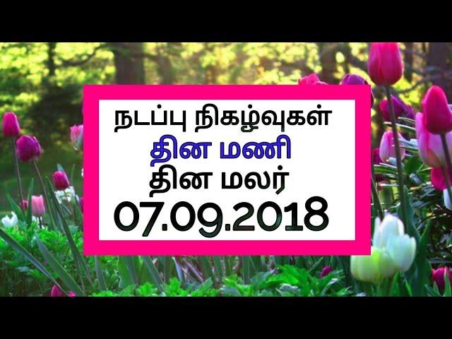 நடப்பு நிகழ்வுகள் | தின ம‌ணி | தின மலர் | 07.09.2018 | Daily Current Affairs |
