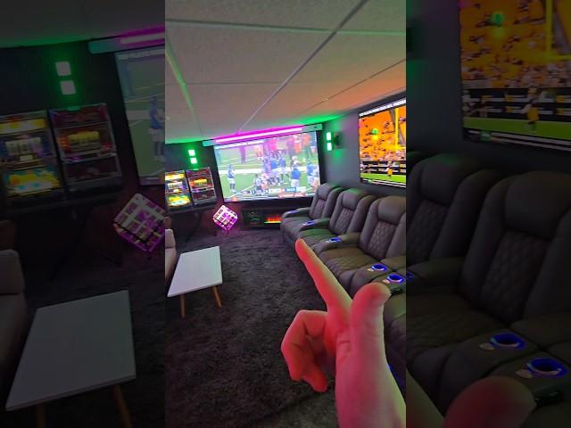 My CRAZY Basement GAME ROOM  #gamingsetup #housetour #viral #PS5