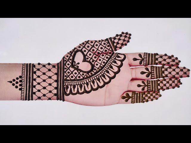 @mdrmehndi wow simple easy mehndi design | new heart ️ shape mehndi design #mehndi #mdrmehndi