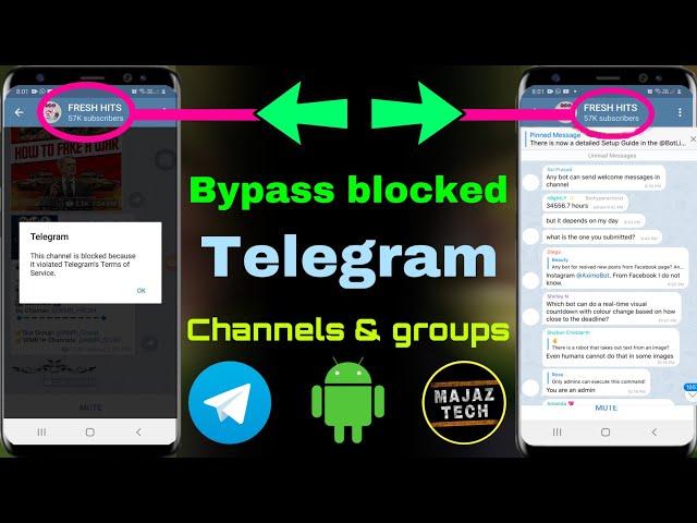 How to bypass Telegram blocked groups and channels | unblock telegram blocked groups android