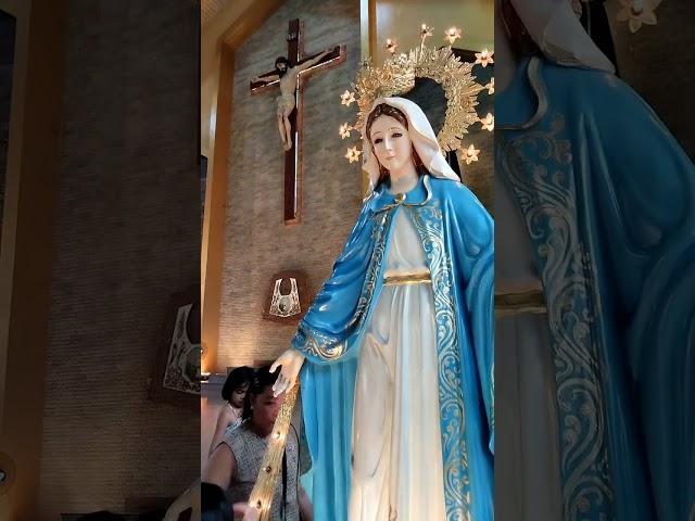 Visit of the Pilgrim image of Our Lady of the Miraculous Medal at St. Peregrine shrine.