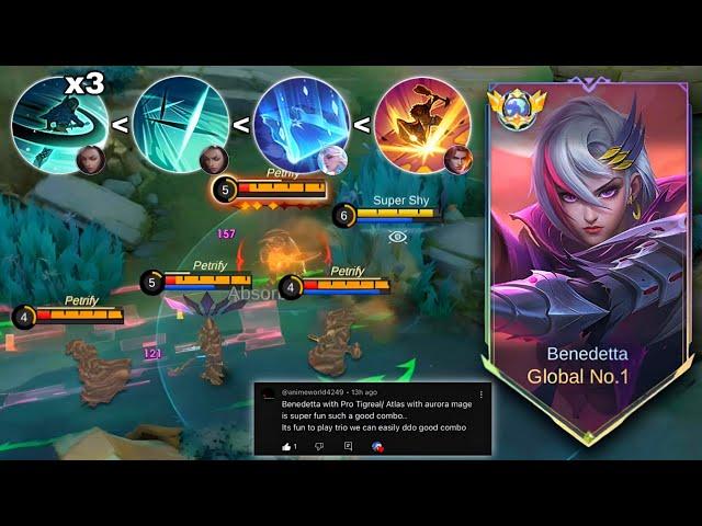 ENEMIES CAN’T REACT TO THIS COMBO UNTIL SURRENDER IN 6 MINUTES  BENEDETTA BEST HERO COMBO | MLBB