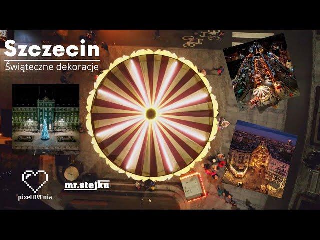 Świąteczny Szczecin 2021 - dekoracje, iluminacje, jarmark [4K]