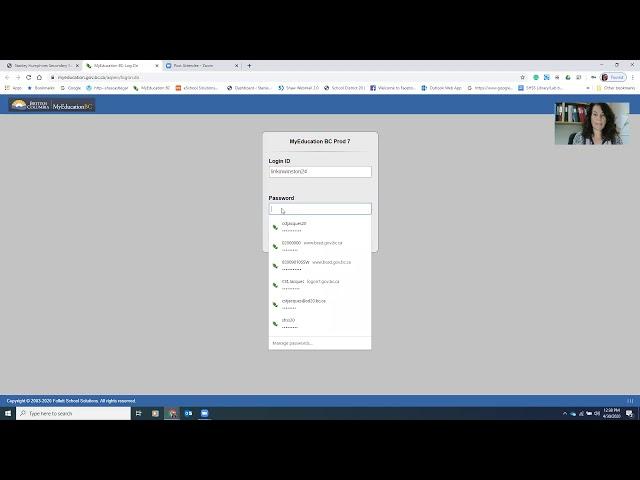 Log in to MYED BC