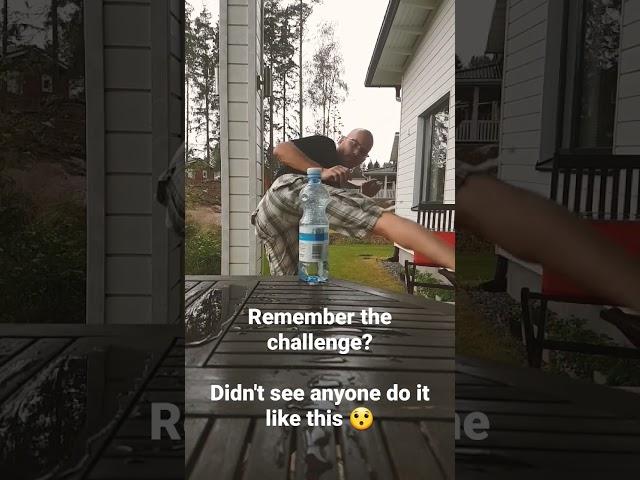 Did you see anyone do this without someone holding the bottle?