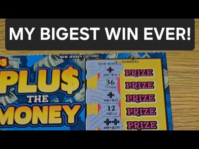 100X WINNER!  MY BIGGEST WIN EVER!  Plu$ The Money NJ Lottery Scratch Off Tickets