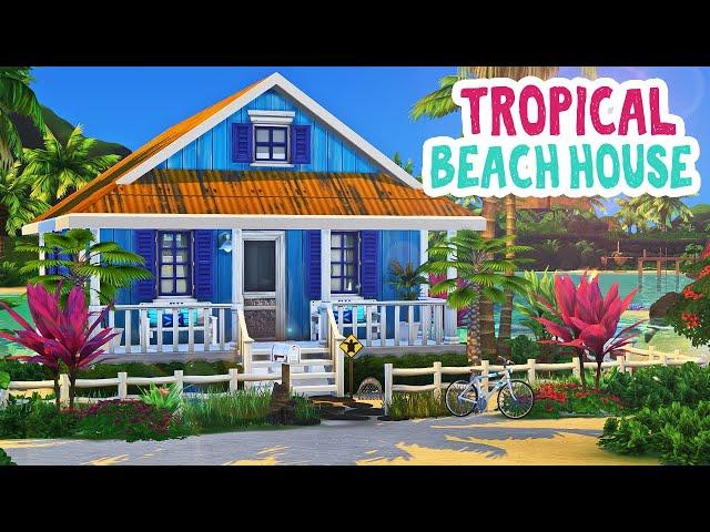 Tropical Beach House  \\ Furnishing SimLicy Starters || The Sims 4: Speed Build