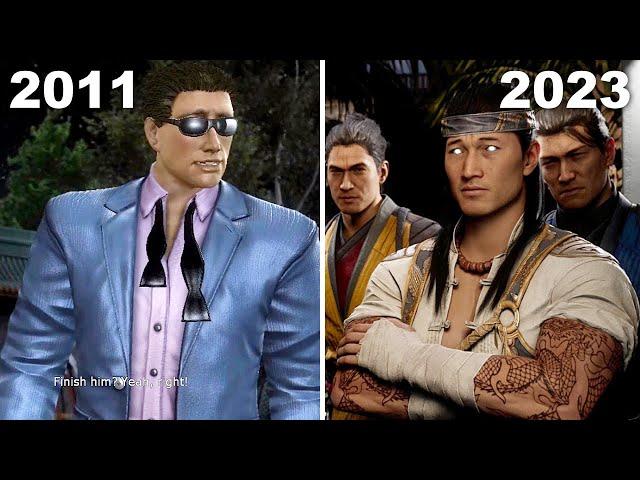 Johnny Cage Meets Liu Kang First Time Comparison  - Mortal Kombat 1 Vs MK9