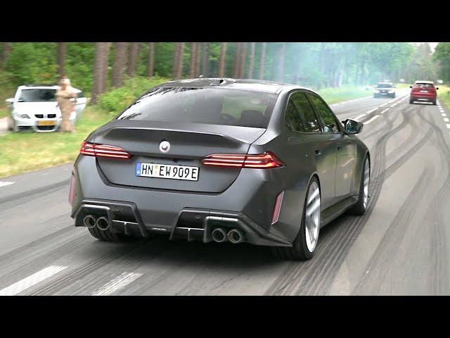 Modified BMW's Leaving BimmerFest WILD! Close Call, Police, Wins & Flames! M4 CSL, 1000HP M6, M5 G90