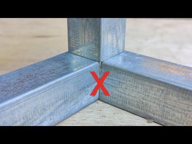 few know how to cut square pipe for a 90 degree joint | welding tricks