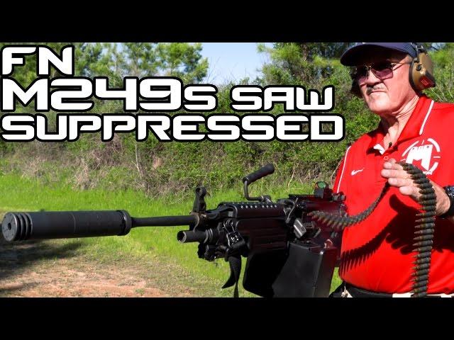 Suppressed FN SAW M249S with Jerry Miculek! | Super SlowMo 4K 60P