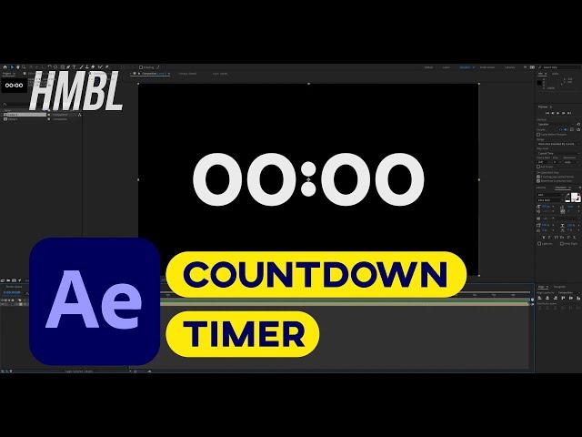 Countdown/up Timer After Effects Tutorial (with expressions) ANY LENGTH