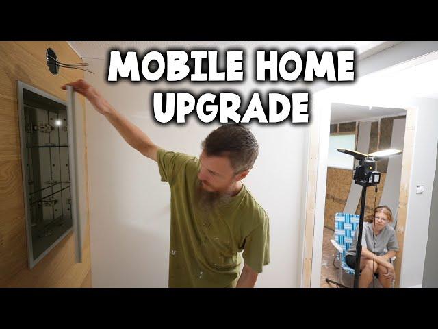 A Better Recessed Cabinet | Modern Bathroom - Salvaged Mobile Home Rebuild