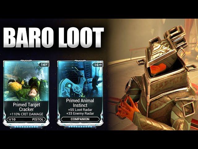 Primed Target Cracker And Primed Animal Instinct! Warframe Baro Ki'Teer Loot